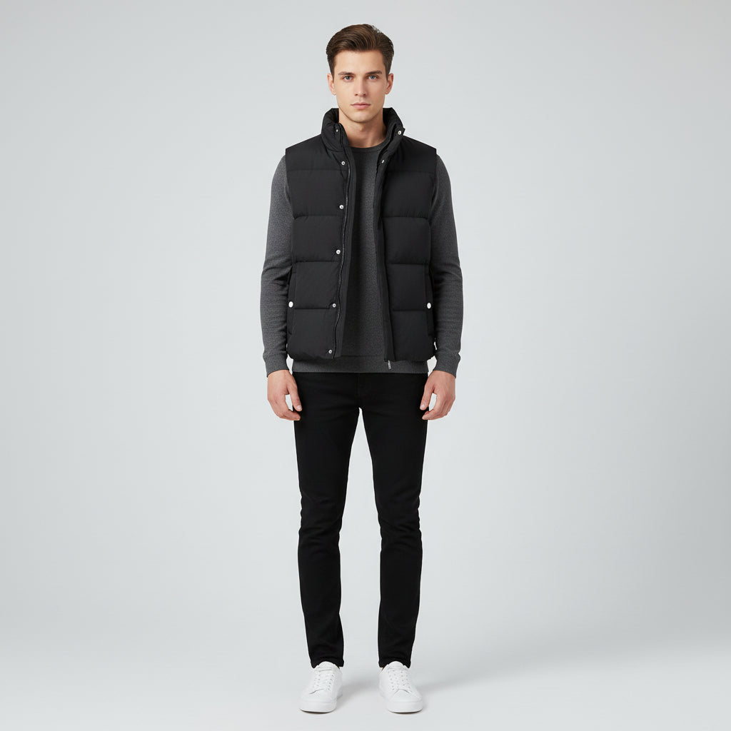 Vest Thickened Warm Down Vest Shopping Mall Couple Stand Collar