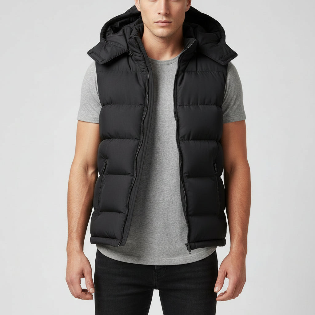 Men's Casual Loose-fitting Hooded Thermal Vest