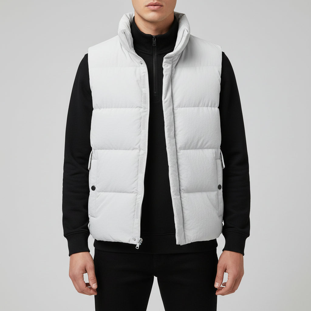 Vest Thickened Warm Down Vest Shopping Mall Couple Stand Collar