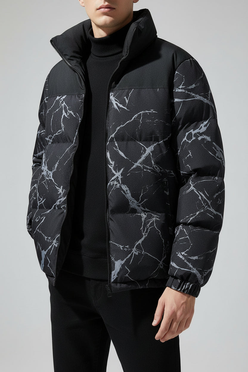 Cold-proof Stand Collar Winter Cotton Coat For Men