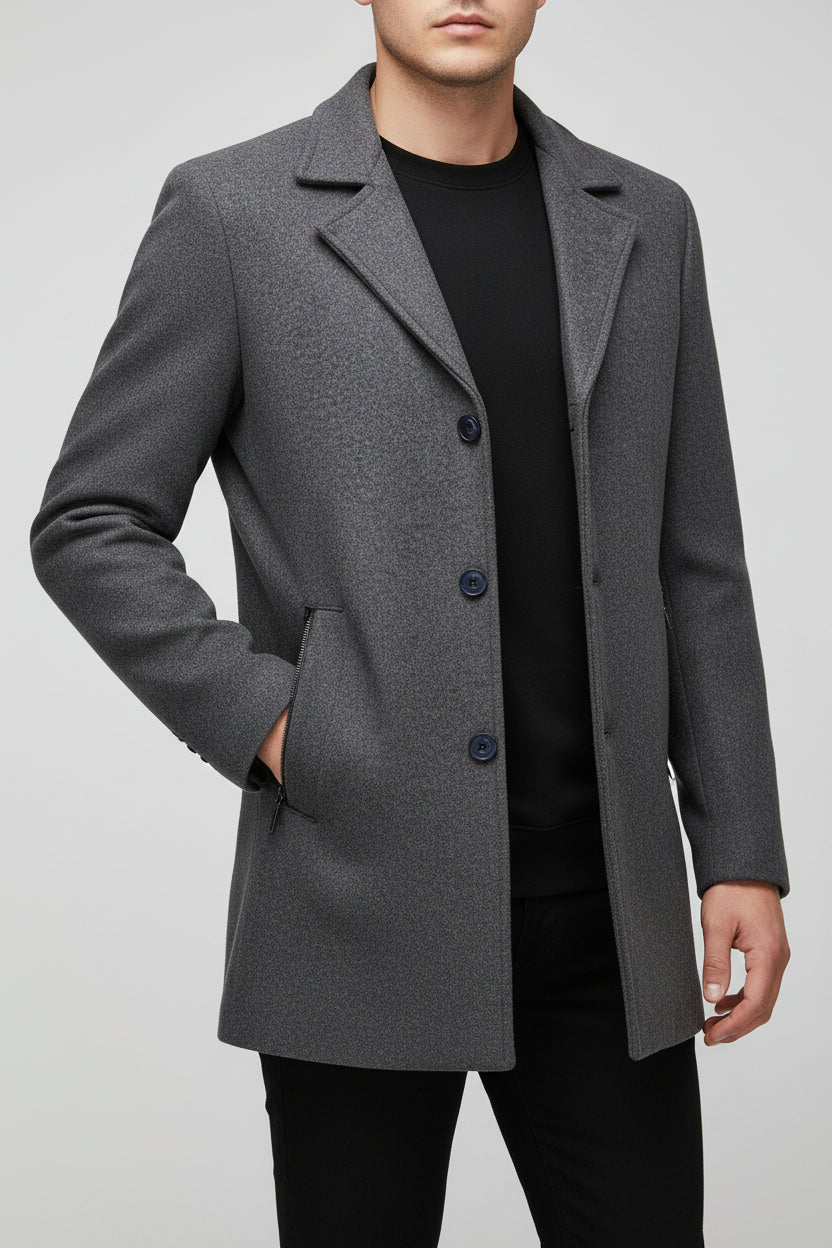 Men's Coat Fashion Cotton Padded Business Non-ironing