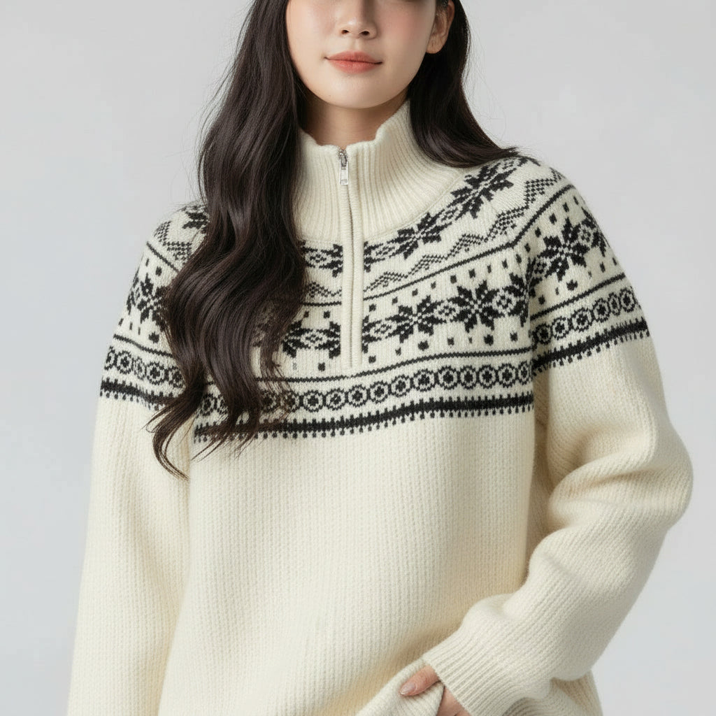 Soft And Relaxed-style Round-neck Loose-fit Pullover Knit Sweater
