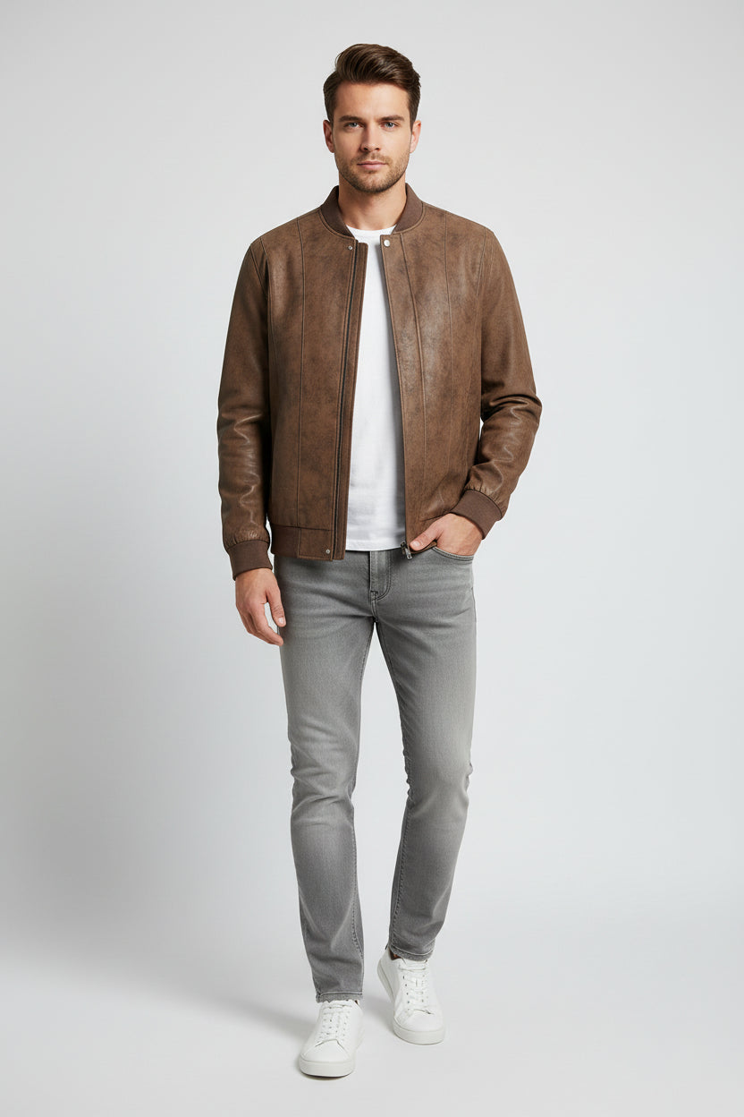 Men's Casual Loose Suede Jacket