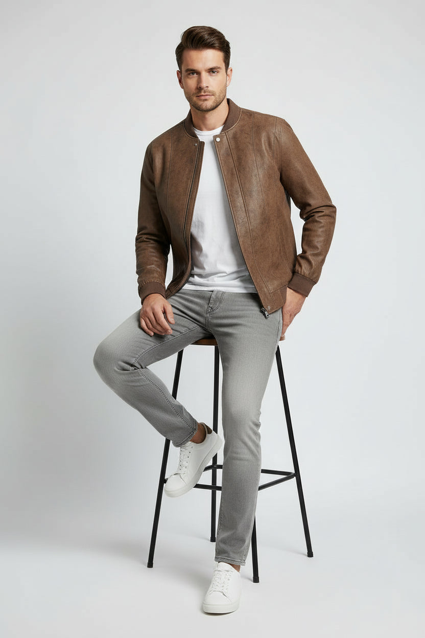 Men's Casual Loose Suede Jacket