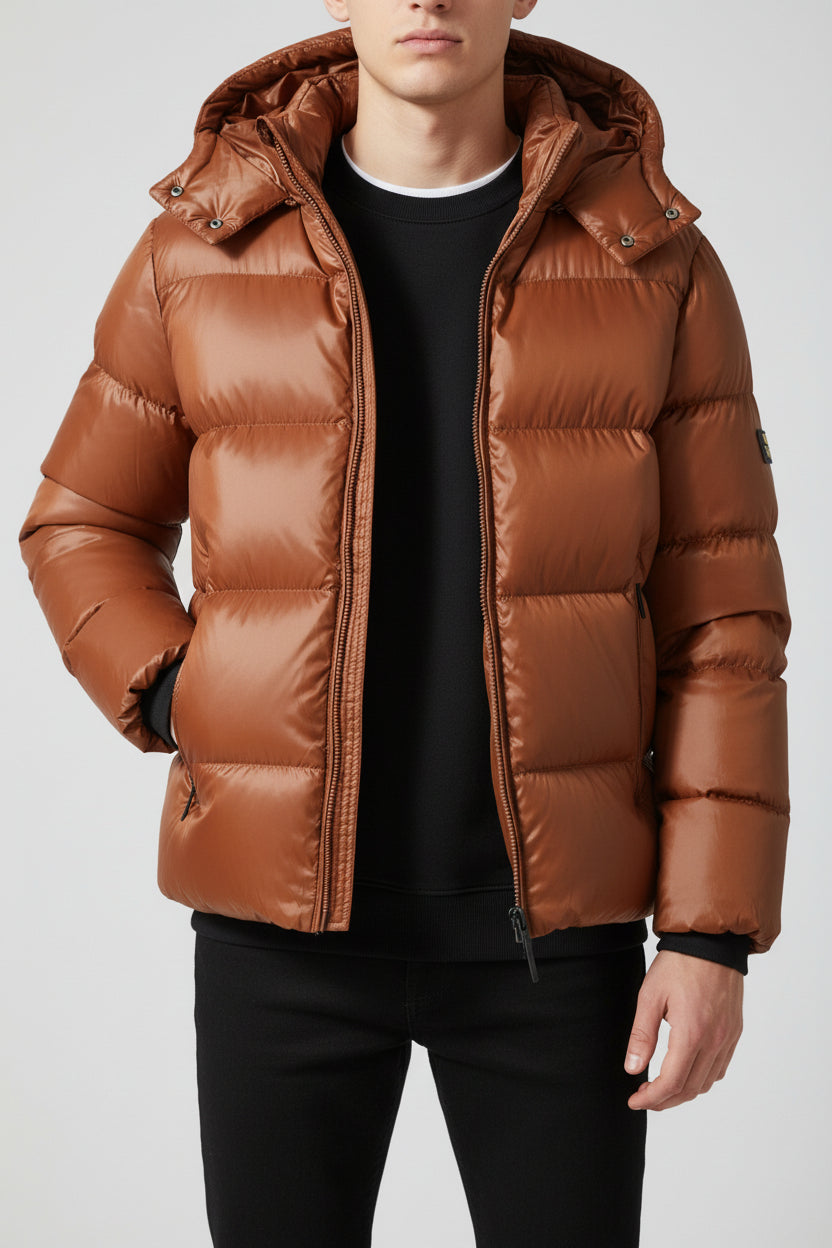 Solid Color American Loose Cotton Jacket With Hood