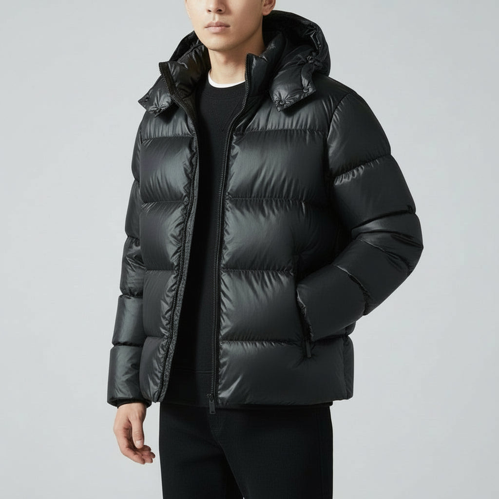 Solid Color American Loose Cotton Jacket With Hood