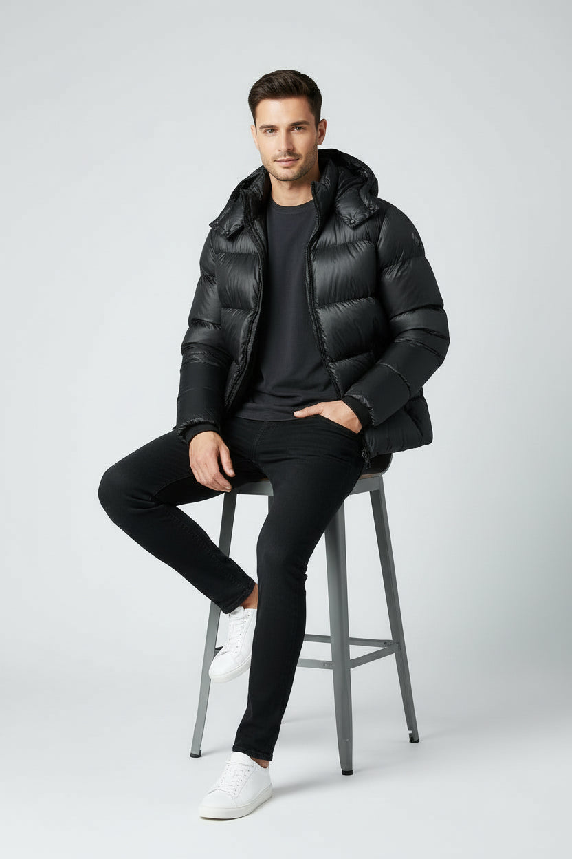 Solid Color American Loose Cotton Jacket With Hood