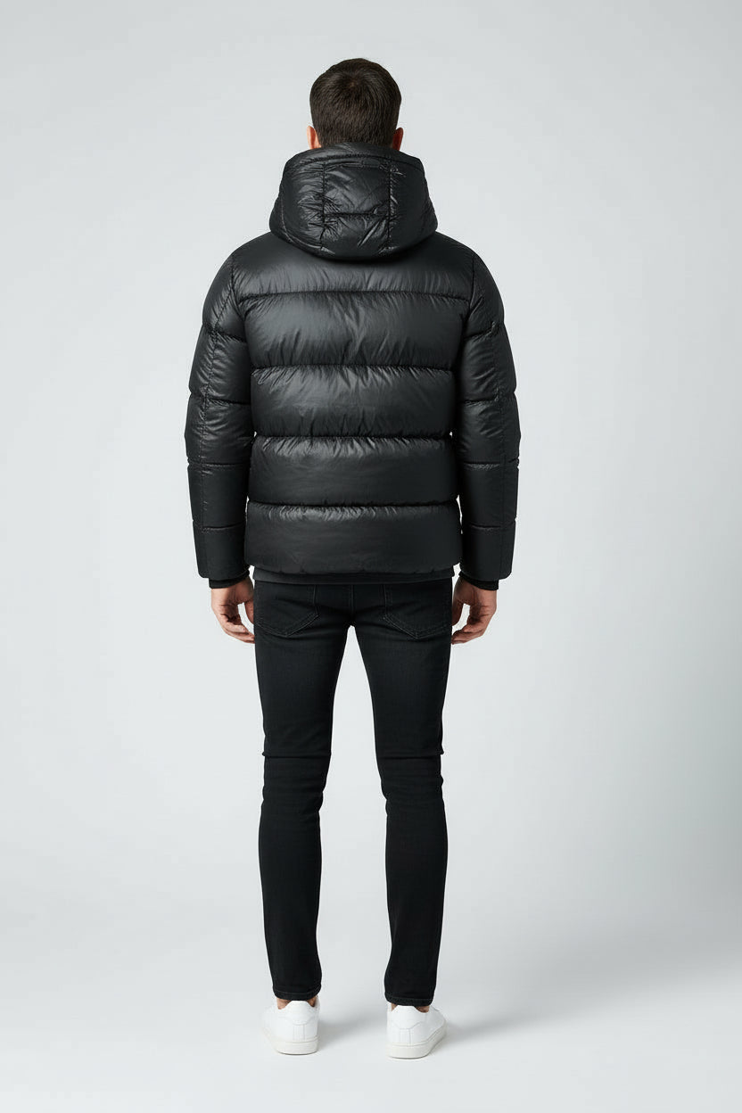 Solid Color American Loose Cotton Jacket With Hood