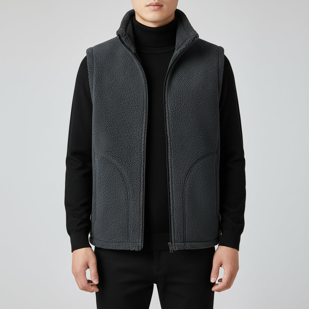 Men's Autumn And Winter Casual Outdoor Plush Vest