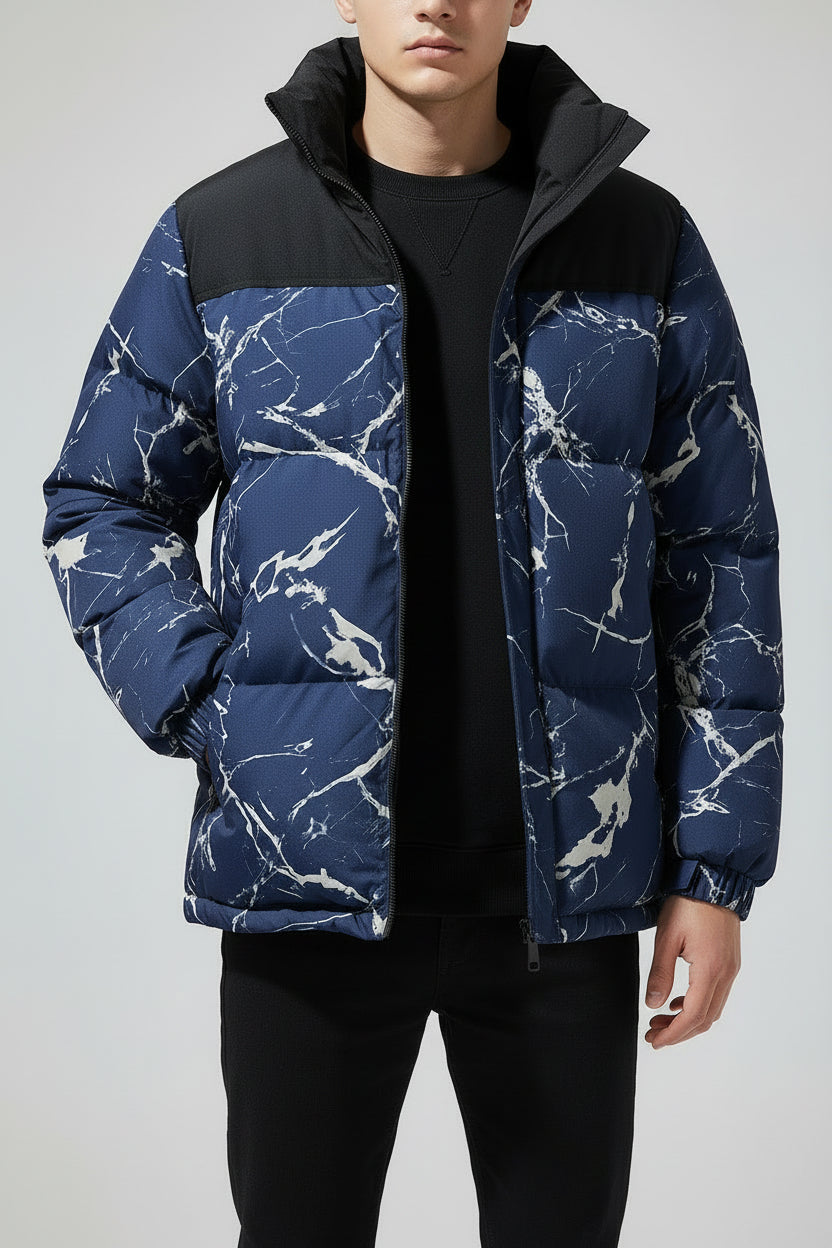 Cold-proof Stand Collar Winter Cotton Coat For Men