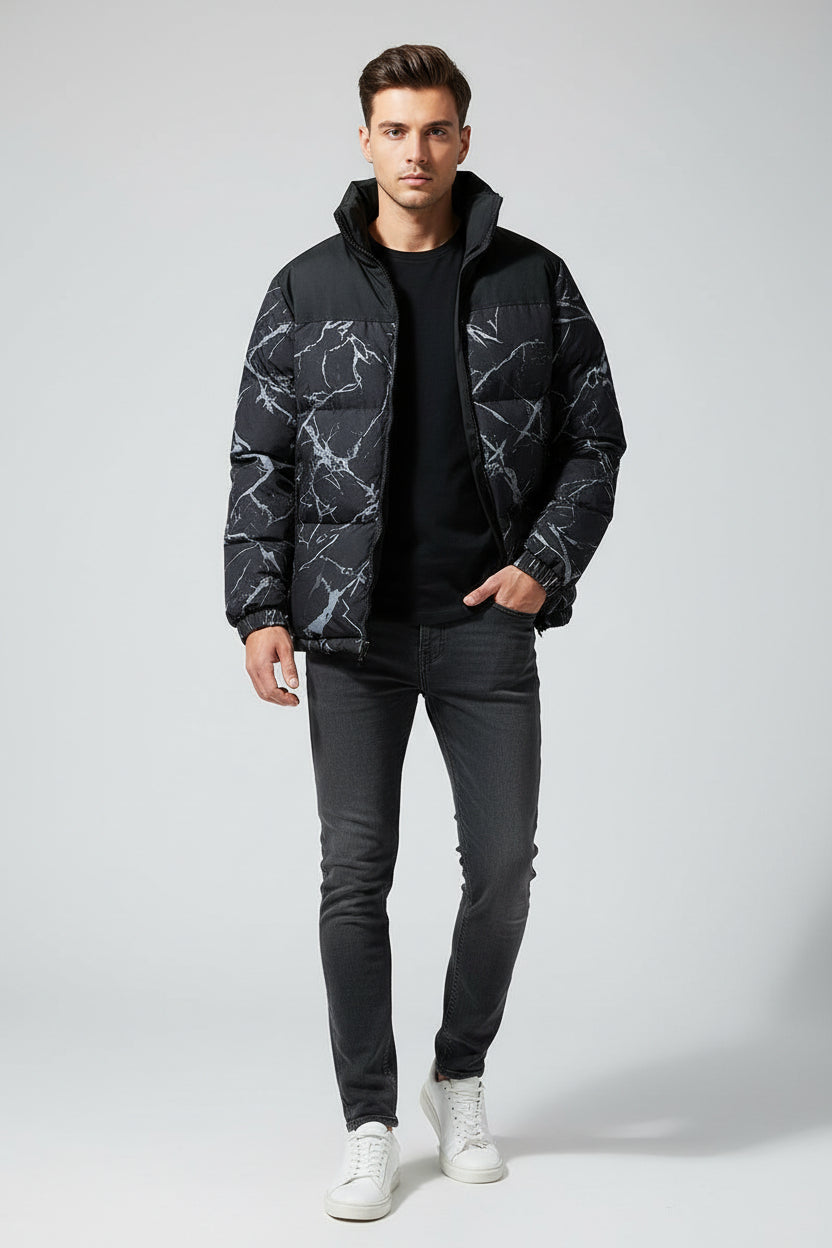 Cold-proof Stand Collar Winter Cotton Coat For Men