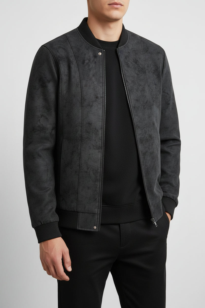 Men's Casual Loose Suede Jacket