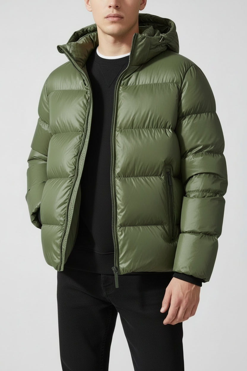 Solid Color American Loose Cotton Jacket With Hood