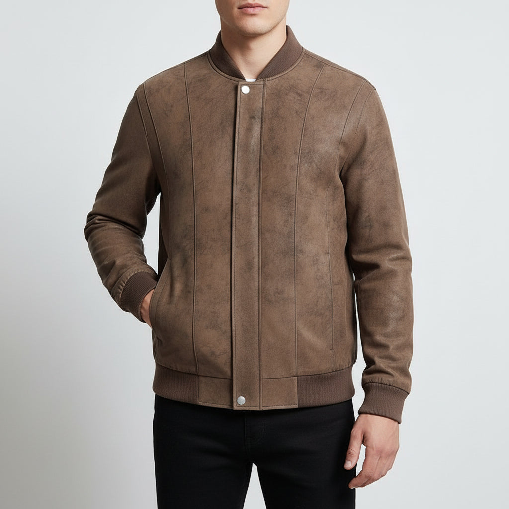 Men's Casual Loose Suede Jacket