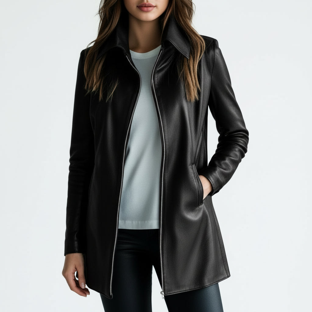 Women's Leather Jacket Elegant High-grade Versatile Casual