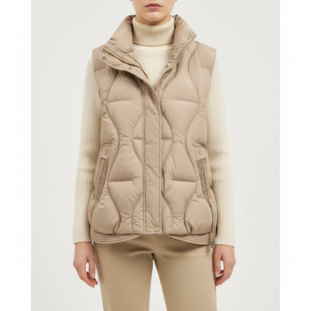 Women's Winter Cotton Quilted Vest Short Padded Jacket