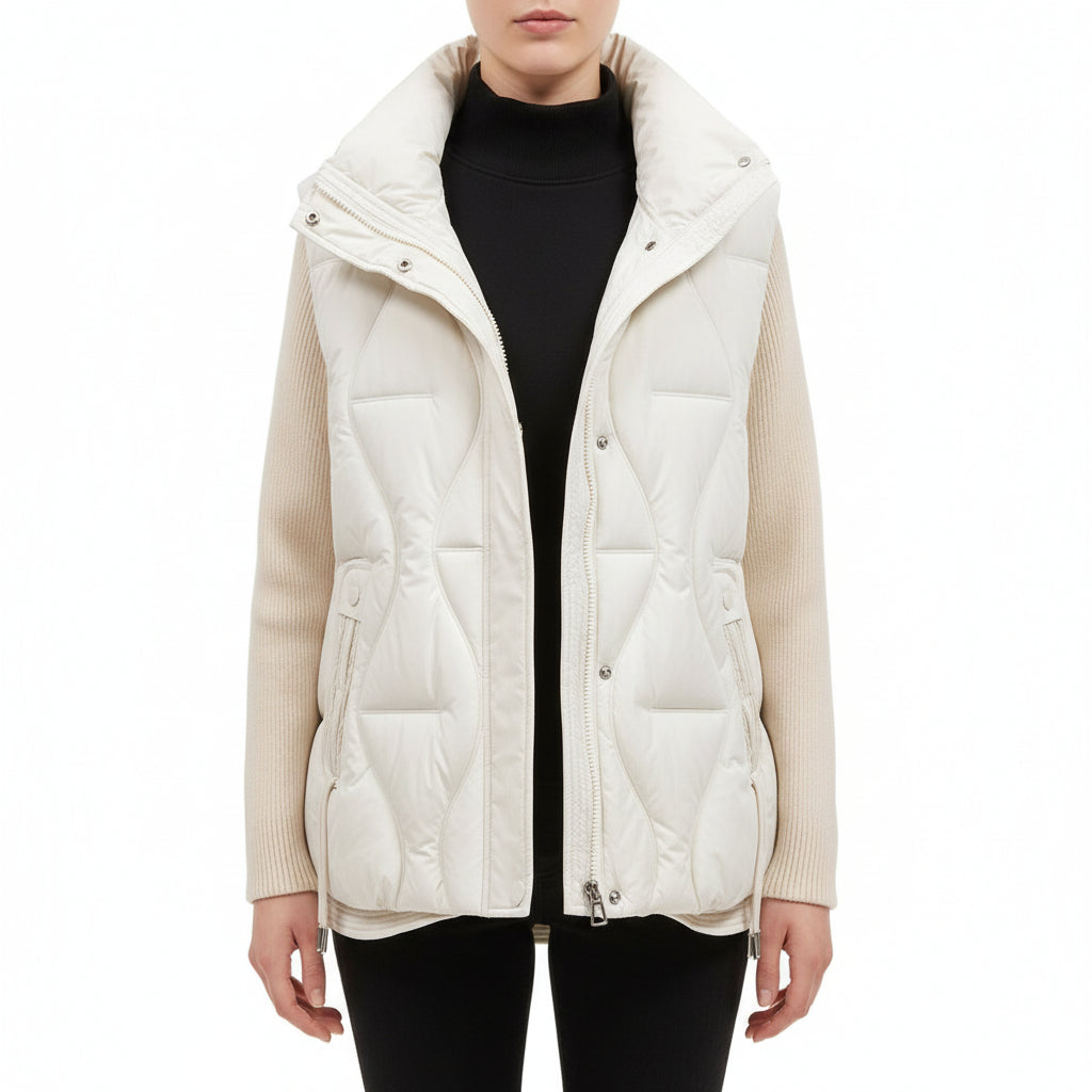 Women's Winter Cotton Quilted Vest Short Padded Jacket