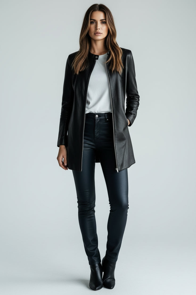 Women's Leather Jacket Elegant High-grade Versatile Casual