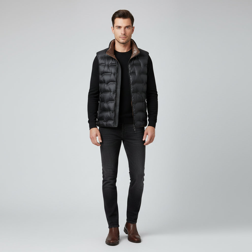 Men's Warm Sleeveless Down Vest For Young People